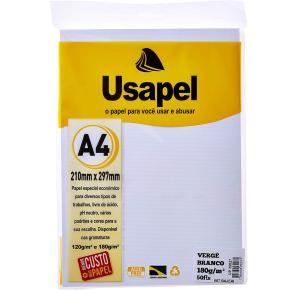 PAPEL A4 VERGE 180G 50FLS 25027 CORES USAPEL UND