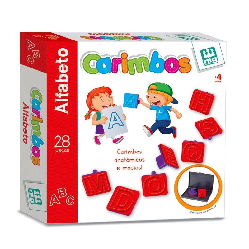 CARIMBOS ALFABETO C/ 28 PCS 0107 NIG BRINQUEDOS