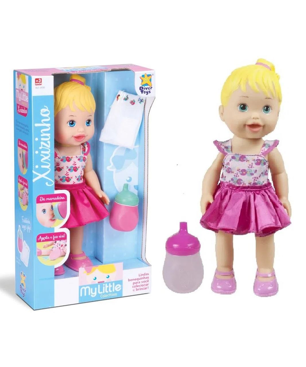 BONECA MY LITTLE COLLECTION FAZ XIXI DIVERTOYS UND