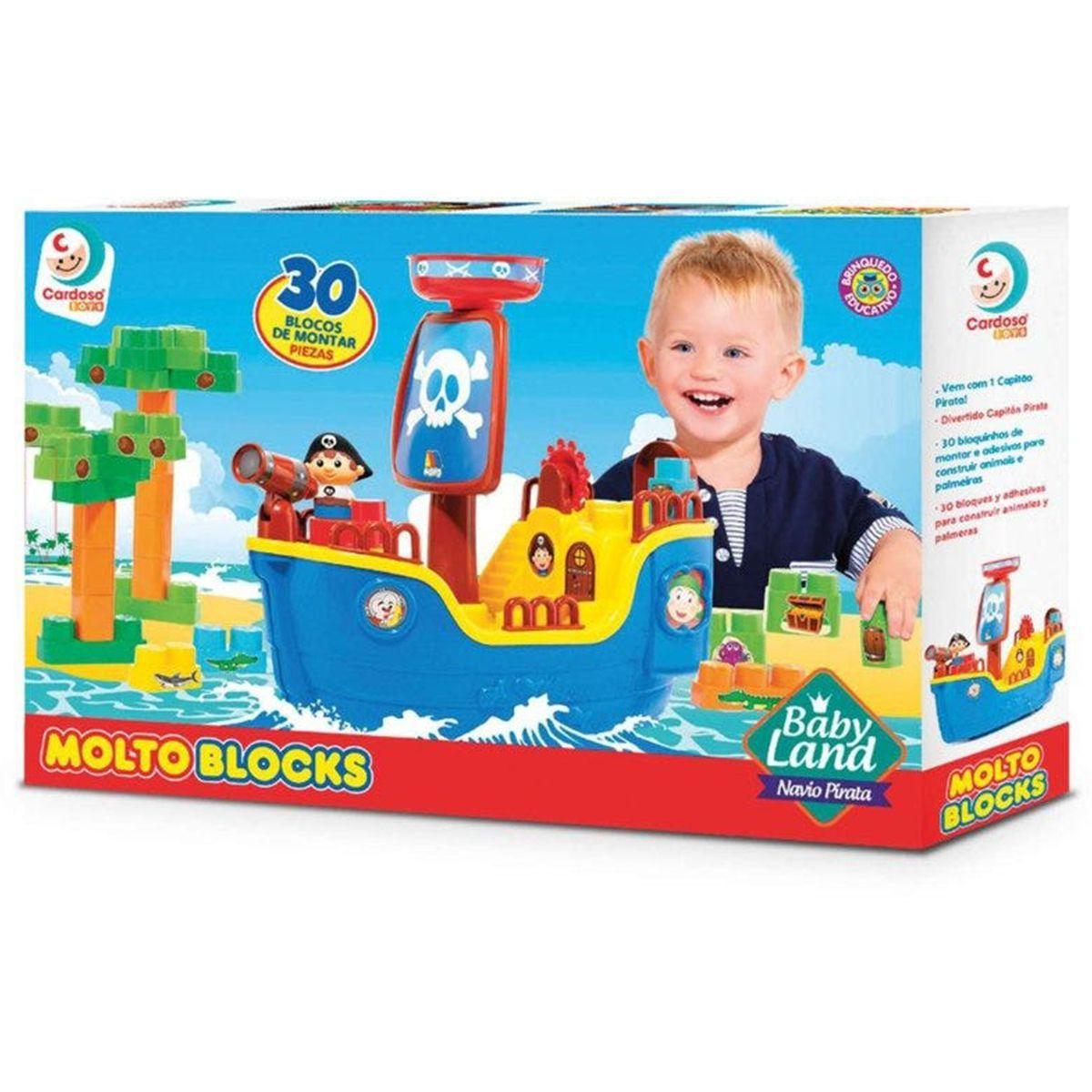 BLOCOS DE MONTAR BABY LAND NAVIO PIRATA C/ 30 PCS 8002 CARDOSO