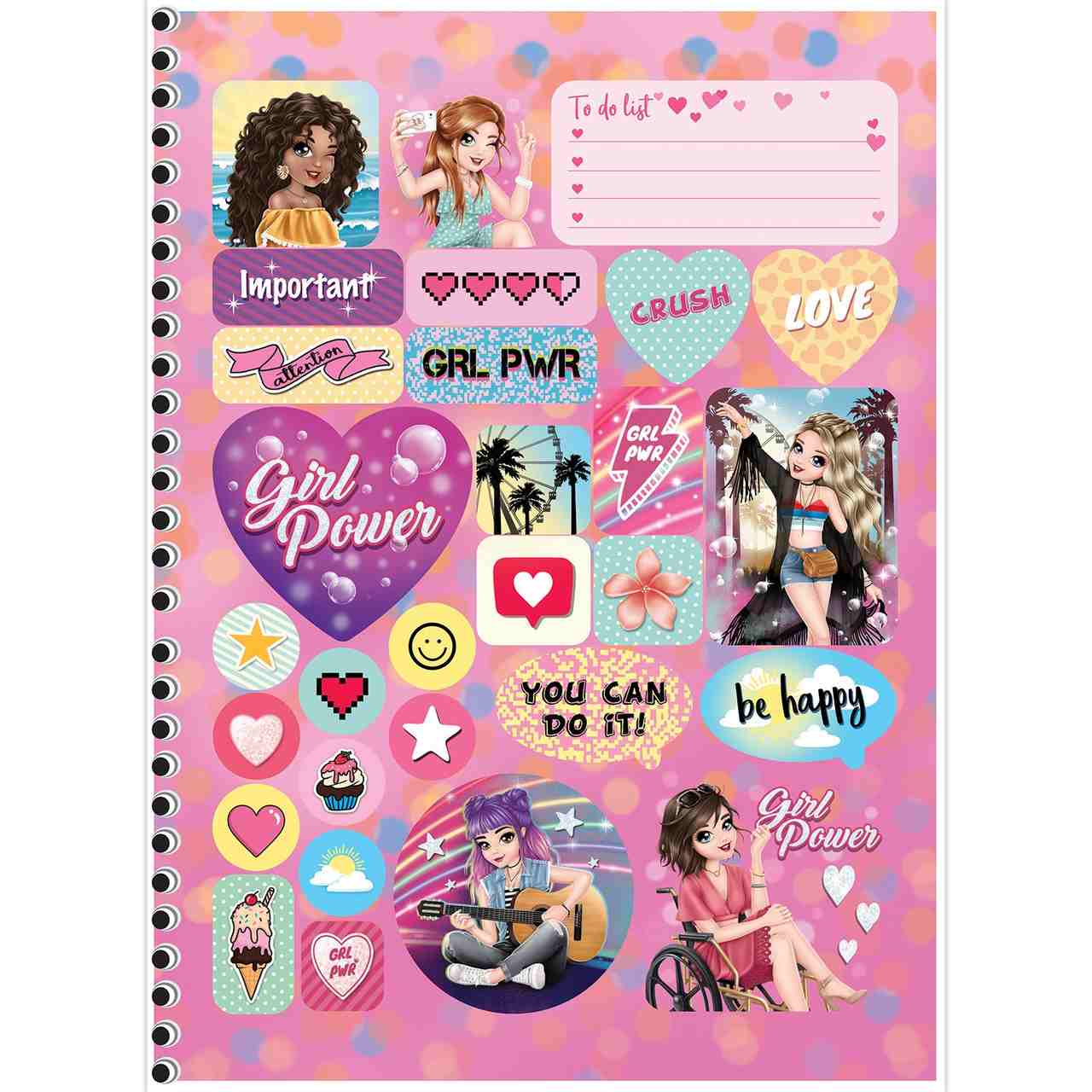 CADERNO UNIV. C/D 10X1 160 FLS GIRL POWER 233145 SAO DOMINGOS UND