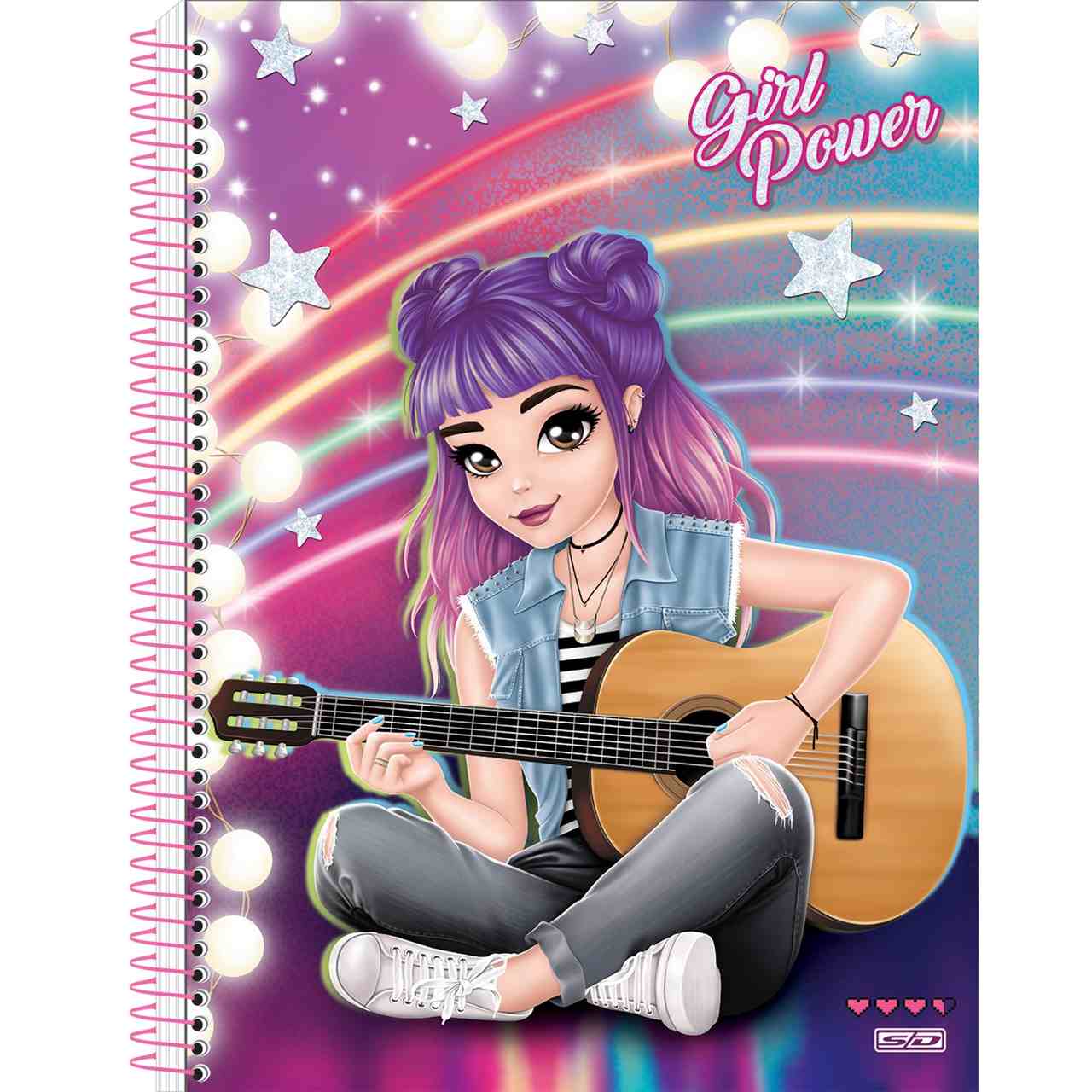 CADERNO UNIV. C/D 10X1 160 FLS GIRL POWER 233145 SAO DOMINGOS UND