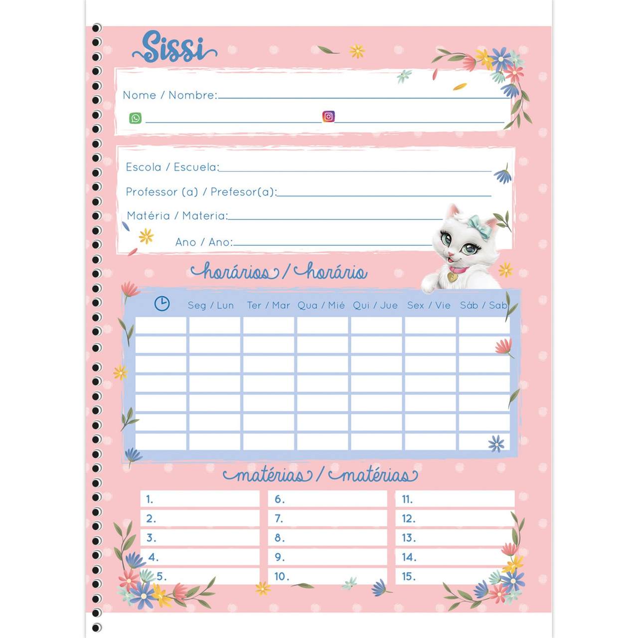 CADERNO UNIV. C/D 10X1 160 FLS SISSI 233089 SAO DOMINGOS UND