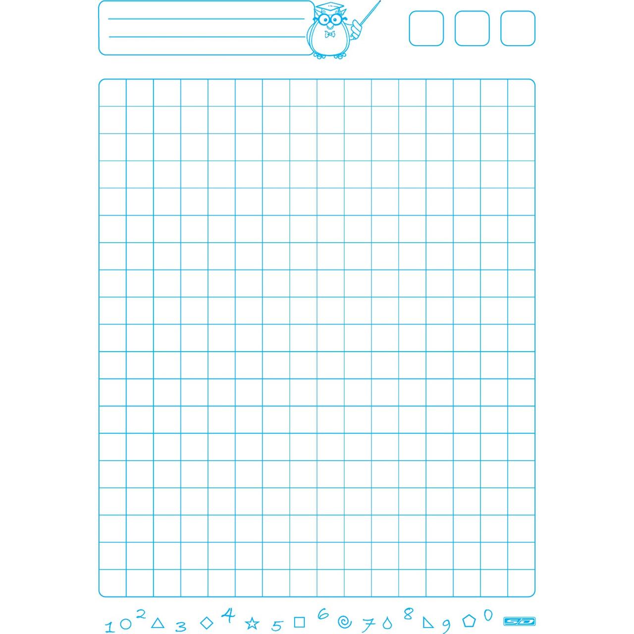 CADERNO QUADRICULADO C/D 40 FLS COST 10MM 223022 SAO DOMINGOS UND