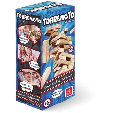 JOGO DE ENCAIXE TERREMOTO CLASSICO 54 PCS BRINC CRIANCA