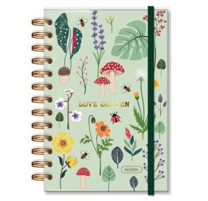 AGENDA ESP M LOVE GARDEN 176FLS 63G 6182 FINA IDEIA UND