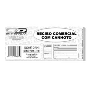 BLOCO RECIBO COMERCIAL C/ CANHOTO 100FLS 6065 SAO DOMINGOS UND