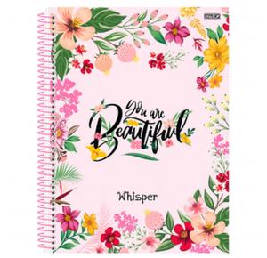 CADERNO UNIV. C/D 1X1 80 FLS WHISPER 233254 SAO DOMINGOS UND