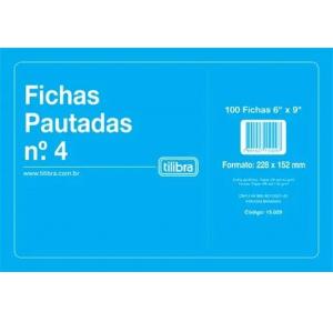 FICHA PAUTADA N4 6X9 100FLS TILIBRA UND