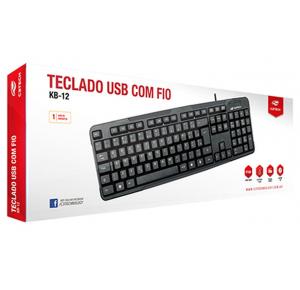 TECLADO PADRAO ABNT2 USB KB-12BK C3TECH UND