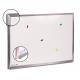 QUADRO BRANCO MOLD ALUM 100X080CM STD STEEL MAGNETICO CORTIARTE