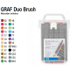 MARCADOR ARTISTICO GRAF DUO BRUSH CORES CIS UND