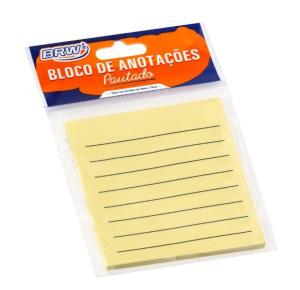 BLOCO ANOTACAO 76MMX76MM C/50FLS BA7651 AMARELO PASTEL BRW UND