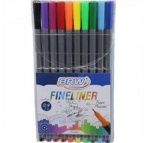 CANETA HIDROGRAFICA 10 CORES FINELINER 0.4 BRW