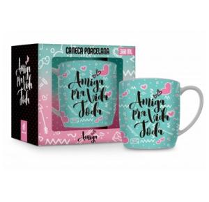 CANECA PORCELANA 360ML AMIGA PRA VIDA TODA 2407 BRASFOOT UND