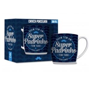 CANECA PORCELANA FAMILIA 360ML SUPER PADRINHO 2511 BRASFOOT UND