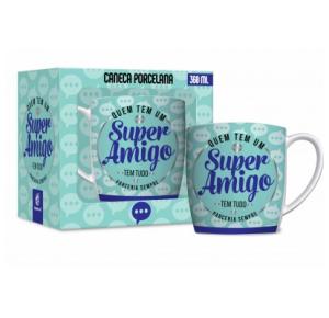 CANECA PORCELANA FAMILIA 360ML SUPER AMIGO 2503 BRASFOOT UND