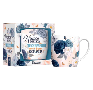 CANECA PORCELANA 360ML COISAS QUE TE FAZEM SORRIR 10886 BRASFOOT UND