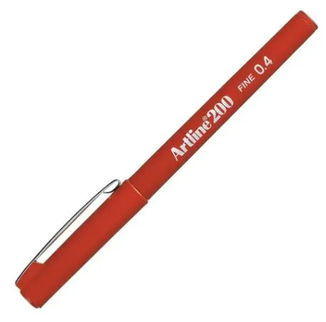 CANETA HIDRO. ARTLINE 0.4MM EK-200N 315273 VERMELHO ESCURO SHACHIHATA UND