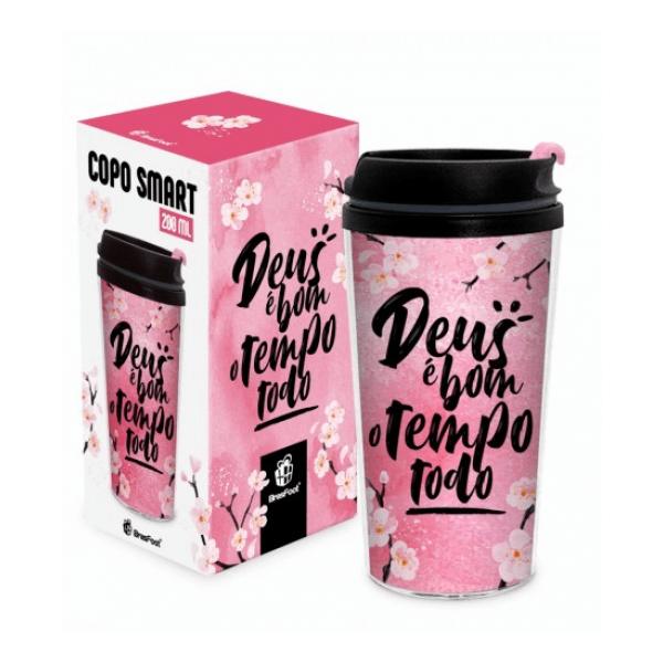 COPO PLASTICO TERMICO 200ML DEUS E BOM O TEMPO TODO 11232 BRASFOOT UND