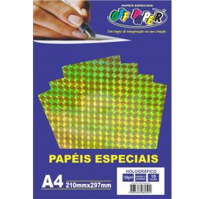 PAPEL A4 HOLOGRAFICO 120GRS CORES OFF PAPER PCT C/10 FLS