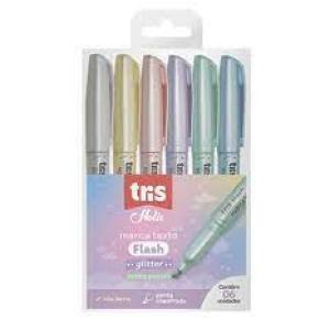 MARCA TEXTO TRIS FLASH GLIT DREAMY (611822) CORES TRIS 