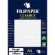 PAPEL A4 VERGE 180G 50FLS BRANCO FILIPAPER