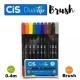 MARCADOR ARTISTICO AQUARELAVEL DUAL TIP C/ 10 CORES CIS