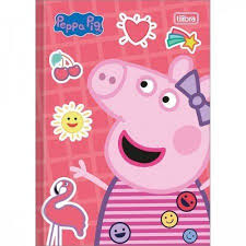 Caderno de Cartografia e Desenho Espiral Capa Dura Peppa Pig 80 Folhas  (Pacote com 4 unidades) - Sortido