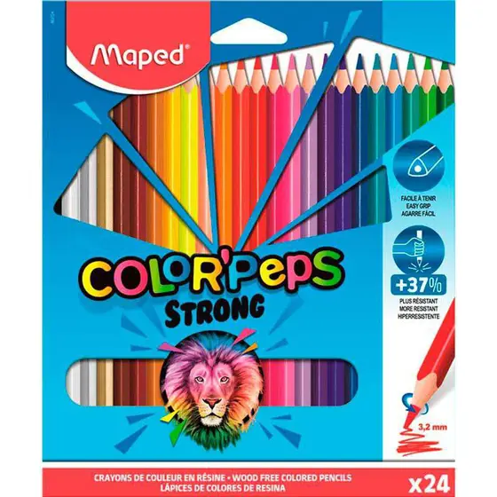 LAPIS DE COR 24 CORES COLOR PEPS STRONG MAPED UND