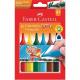 HIDROCOR JUMBO TRIANGULAR C/ 6 CORES FABER CASTELL