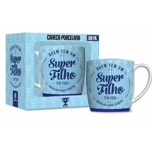 CANECA PORCELANA FAMILIA 360ML SUPER FILHO 2507 BRASFOOT UND