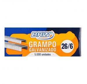 GRAMPO GALVANIZADO 26/6 BRW CX 5000 UNDS