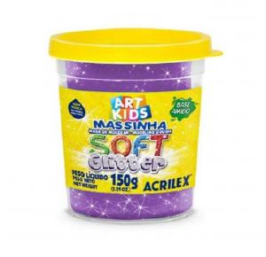 MASSA DE MODELAR 150G SOFT GLITTER 07361 CORES ACRILEX UND