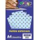 PAPEL A4 ESTAMPADO 180GRS BOLINHAS CORES OFF PAPER PCT C/10 FLS